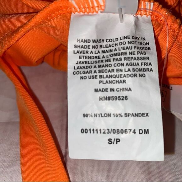 NEW! Lucky Brand Women's Sea of Love|One Piece Swimsuit|Neon Tangerine | Small - Picture 9 of 9